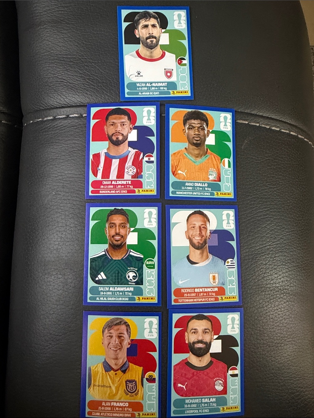 Panini Blue-Bordered Multicolor International Football Sticker Set